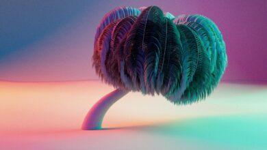 a blue and green ball