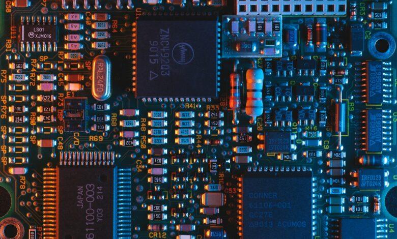 blue circuit board